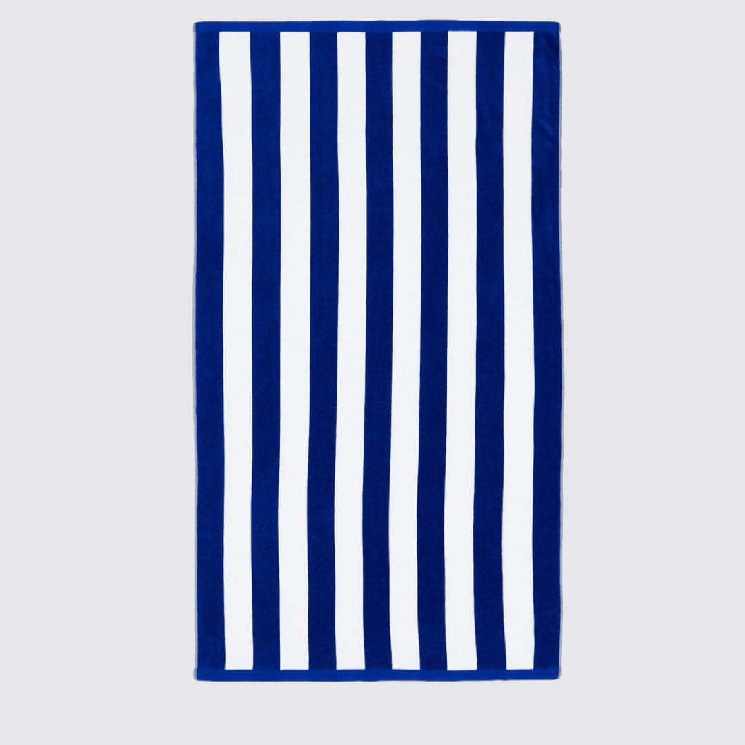 striped blue towel