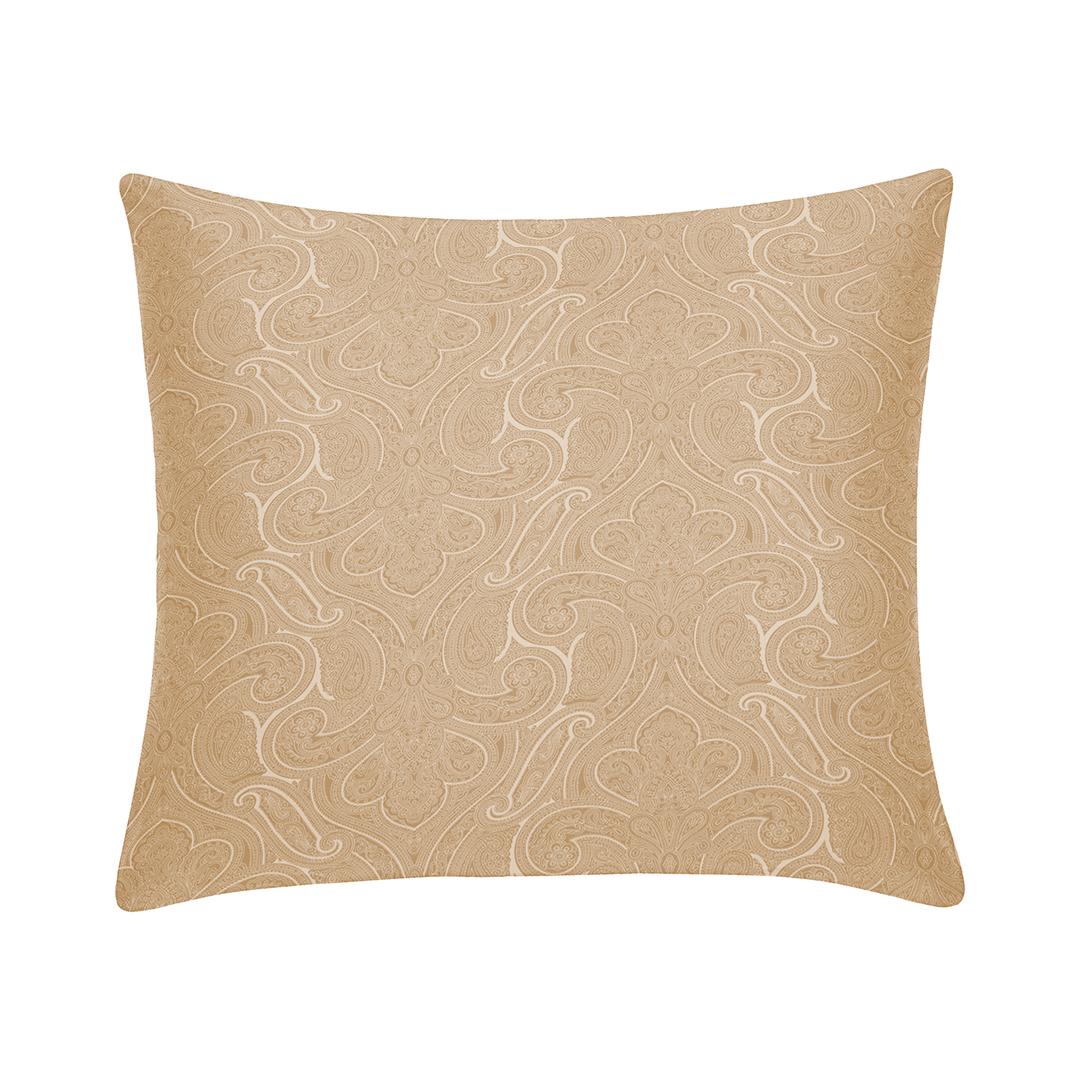 gold cushion with paisley