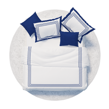 Luxe 450 TC 100 ٪ Cotton Sateen مجموعة الفراش التطريز الزخرفية