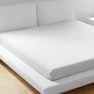 1CM Hotel Dobby Stripes Fitted Sheets