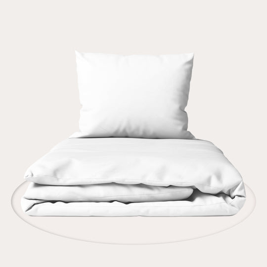 solid white bedding set