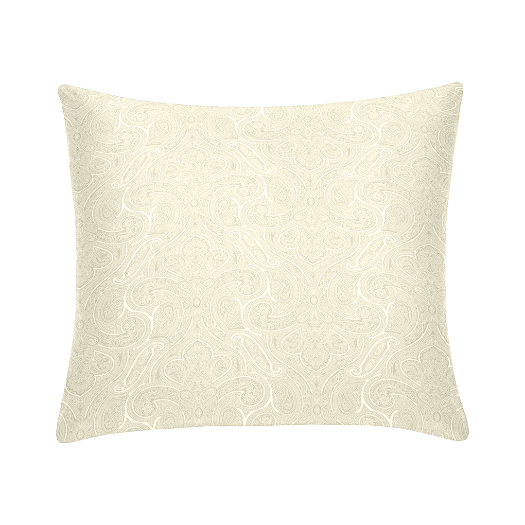 ivory cushion with paisley