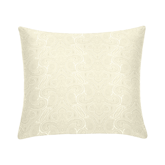 ivory cushion with paisley