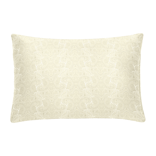 ivory cushion cover with paisley