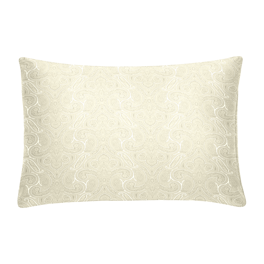 ivory pillow with paisley